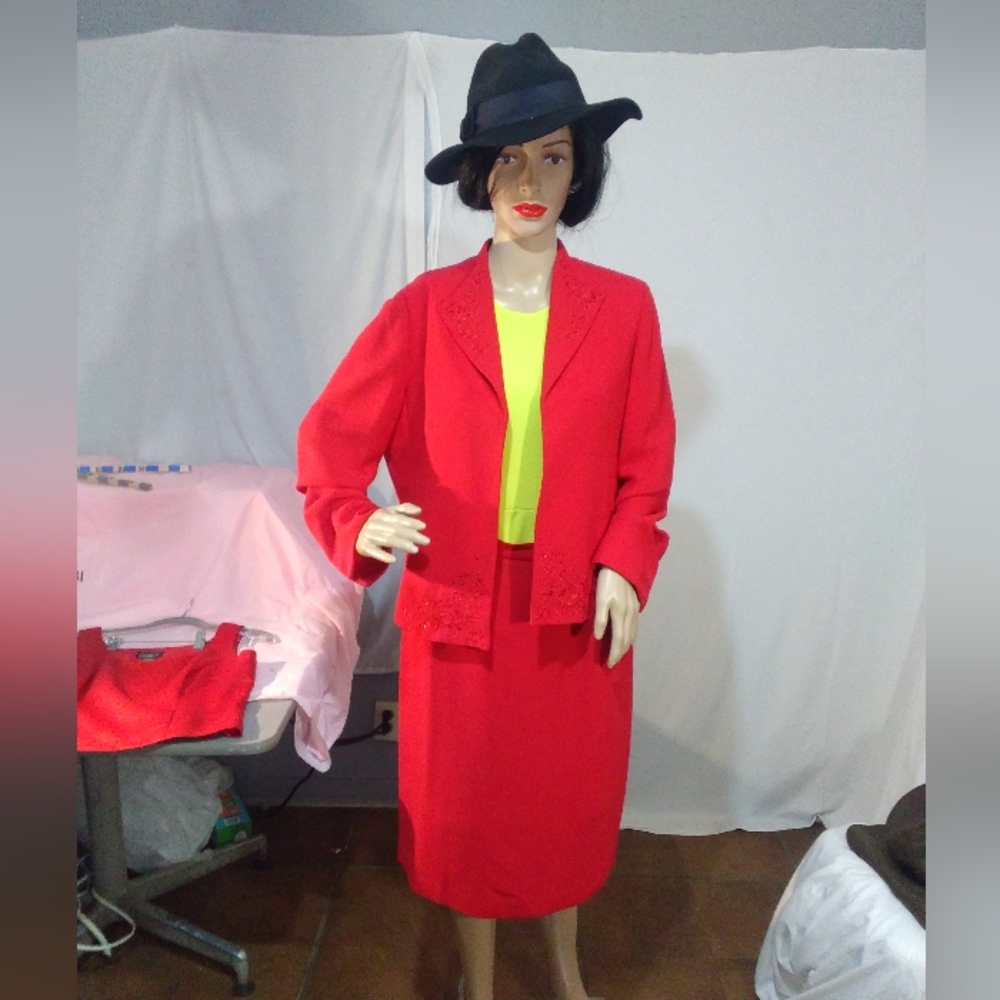 Positive Attitude Three Piece Suit in  Red